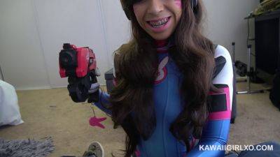 Kawaii girl takes on D.va's cosplay fetish and takes it in the ass like a pro - sexu.com